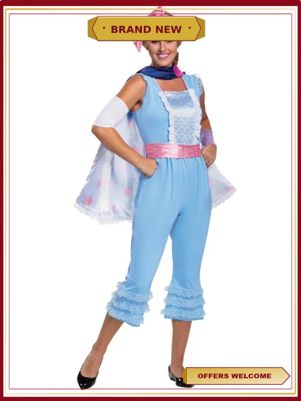 Disney Bo Peep Toy Story 4 Deluxe Costume Jumpsuit Women Size L